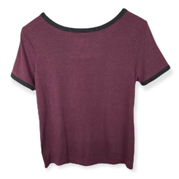 Wine Is My Valentine Cozy Tee Pajama Top Pink Size Medium T-Shirt Mauve Casual - Picture 4 of 6